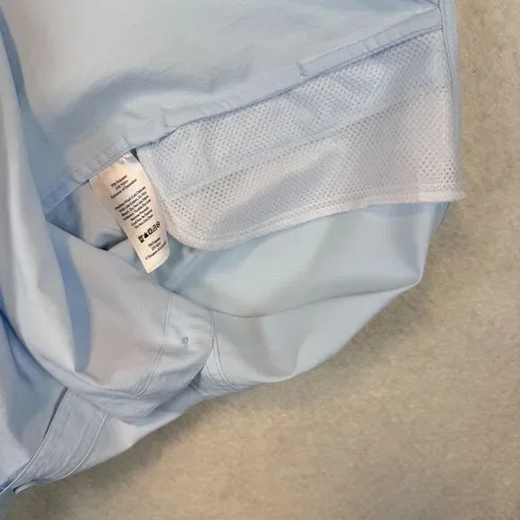 Eddie Bauer SS25 Long Sleeve Performance Shirt M Light Blue UPF Sun Protection - Picture 9 of 12